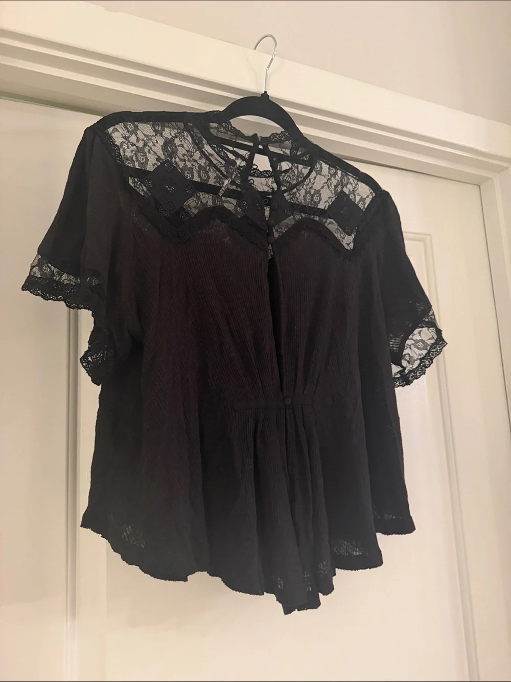 Free People Cape May Lace Top size S